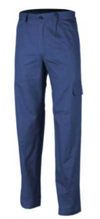 PANTALONI PE TALIE INDUSTRY, ALBASTRU REGAL 65%PES-35%PAMUT M