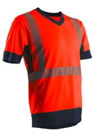 KOMO Tricou cu mâneci scurte hi-vis, roșu bleumarin mărimea XL