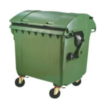 Container pentru gunoi cu capac rotund, 1370x1115x1470mm, 1100L, MADE IN GERMANY