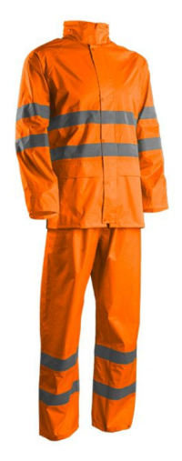 KAWA Set imbrăcăminte de ploaie Orange HV - M