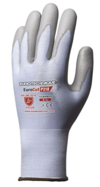 EUROCUT P318 MĂNUȘI ANTITĂRIE SUBȚIRI, TRICOT DE 18, PALMĂ, marimea 11