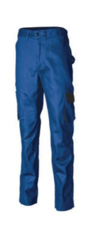 PANTALONI PE TALIE COMMANDER, RAFT ALBASTRU 100% BUMBAC XL