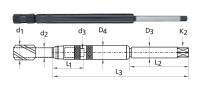 Prelungitor pentru tarozi, marimea 1, M3-M2.6, K2 4.9mm, 230mm, FORTIS