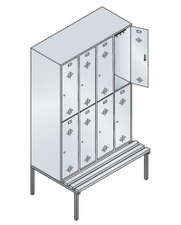 Dulap vestiar 7035/7035 2090x1590x500mm