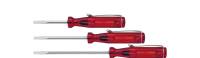 Wiha Pocket screwdrivers Slotted transparent-red, with push-on clip 3.0 mm x 40 mm (01537)