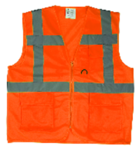 VEST? CU BUZUNARE MULTIPLE YARD FLUO_PORTOCALIE_XL