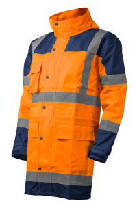 COSTUM DE PLOAIE HYDRA HI-VIZ PE PORTOCALIE/ALBASTRĂ_M