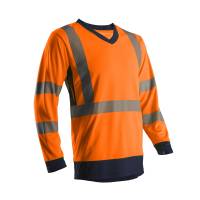  SUNO Tricou cu mâneci lungi hi-vis, orange bleumarin, mărimea M