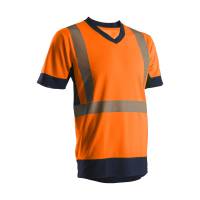  KYRIO Tricou cu mâneci scurte hi-vis, orange bleumarin, mărimea S
