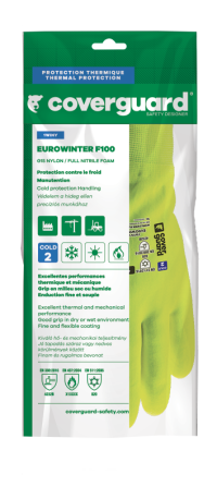 MĂNUȘI EUROWINTER F100 13G NYLON, IMERSATE ÎN SPUMA DE NITRI