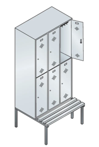 Dulap vestiar 7035/7035 2090x1200x500mm