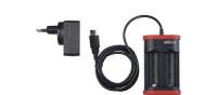 Wiha Charger for 18500 Li-ion batteries with USB and Europlug (41915)