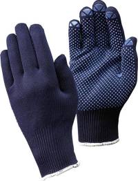 Mănuși tricotate Packer, nubby, albastre, mărimea 9 FORTIS