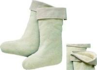 Insertie termica pentru cizme, marimea 45-46, cu manseta, bej, lana de miel