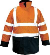 Parka M-Safe, portocaliu-albastru, marimea 3XL, multinorma