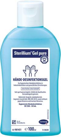 Solutie pentru dezinfectarea mainilor Sterillium® Gel Pure, flacon 100ml