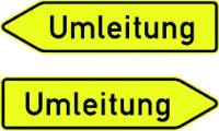 VKZ.454-40, 1250x350mm Umleitung doppelseitig RAL-Gütezeichen Folie RA1