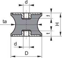 Tampoane cauciuc-metal tip C D10xH10 M4 NR57