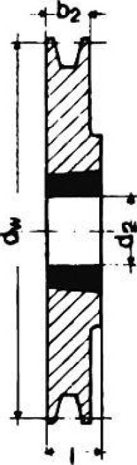 Scripete cu canelură în V SPB/17, 1 canelură, 100 mm, bucșă conică 1610