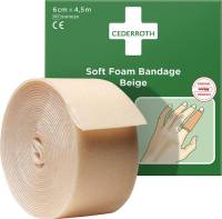 Pansament din spuma Soft Foam, bej, 6cm x 4.5m, CEDERROTH