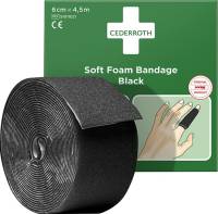 Pansament din spuma Soft Foam, negru, 6cm x 4.5m, CEDERROTH