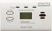 Kohlenmonoxidmelder KO2D mit Display B154xT44H80 mm Gloria