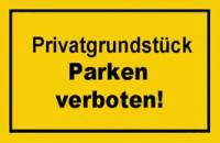 Semn de interdicție 250x150mm parcare proprietate privată
