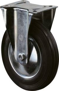 Rolă fixă 80mm L410.B55 placă, cauciuc negru, RL L410.B55.081