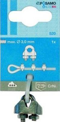 Sârmă clemă de cablu formare DIN 741 A4 3,0 mm/M4 1/8