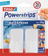 Hook Wave, alb Conține 2 buc. Powerstrips Waterproof