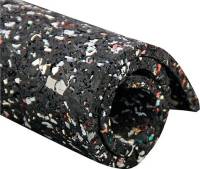 Covoraș de reciclare cauciuc/PU, de culoare neagră 10mm, 1500mm 5m