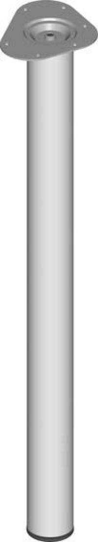 Picioare de mobilier din otel tubular, de culoare argintie.700mm rd.60mm
