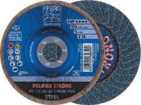 Disc lamelar POLIFAN Z SGP STRONG STEEL pentru otel, 115mm, gran.36, curbat, PFERD