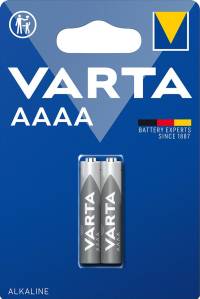 Baterii Alcaline AAAA, LR8D425 Mini, 640 mAh, blister de 2 bucati, VARTA