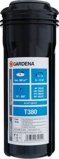 Aspersor pop-up cu turbina T 380, 8205-29, pentru max. 380 m², GARDENA