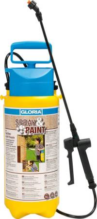 Pulverizator sub presiune SPRAY & PAINT, 5 l, max. 3 bar, duza cu jet plat, GLORIA