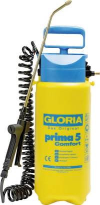 Pulverizator sub presiune Prima 5 Comfort, recipient 5 l, furtun spiralat 2.5m, GLORIA