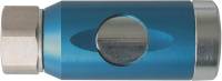 Cuplaj de siguranță cu buton, rotativ, albastru, NW 7,4 mm IG G1/4