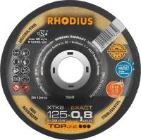 Disc debitat pentru inox, 125x0,8mm, curbat, TOPLINE, Rhodius