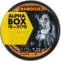 Disc de bit pentru inox, 115x1,0mm, drept, ALPHALINE, set 10 buc, Rhodius
