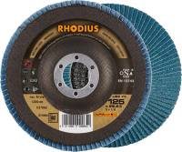 Disc lamelar pentru otel, inox, 125mm, curbat, gran.80, zirconu-corindon, ALPHALINE, Rhodius