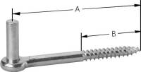 Carlig de insurubare J, 100 x 55mm, ax de 10 mm, POLLMANN