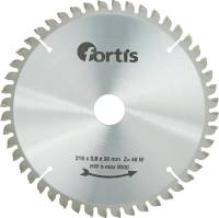 Disc debitare pentru lemn, HW, 216x3,0 x30mm, Z48W, negativ, FORTIS  