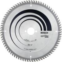 Pânză de ferăstrău circular HM 250x3,2x30mm Z80 W Bosch Optiline