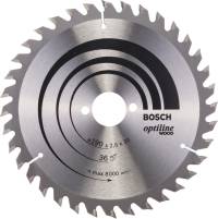 Pânză de ferăstrău circular HM 190x30 36 WZ Bosch Optiline