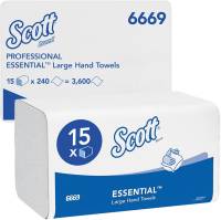 Scott ESSENTIAL Prosoape pliate / Alb / Prosoape mari F4 240