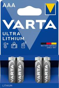 Baterie ULTRA Lithium AAA, Micro 1.5V, blister de 4 bucati, VARTA