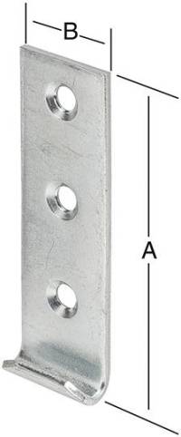 Cârlig de închidere 44X15 drept galvanic.