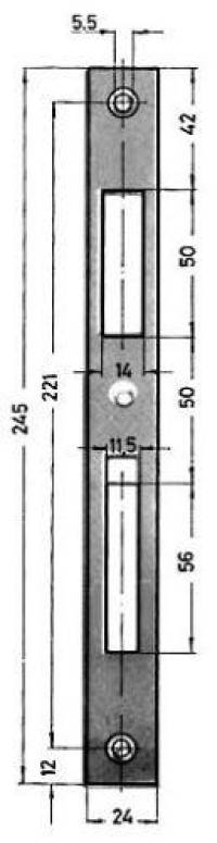 Placă de lovire Nr. 0129-03-24/245X24X2 mm galv