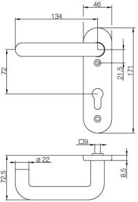 FH-DD-Grt., oval Kursch.PZ,Kst.schwarz